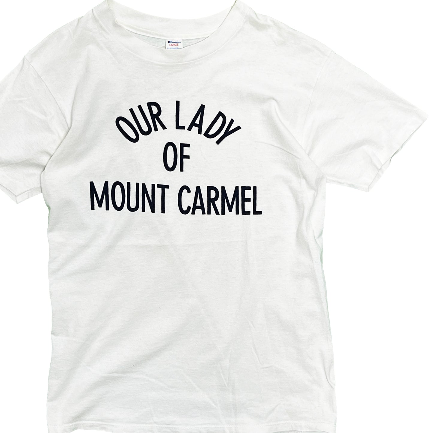80's Champion "OUR LADY OF MOUNT CARMEL" T 染み込み Size (L)