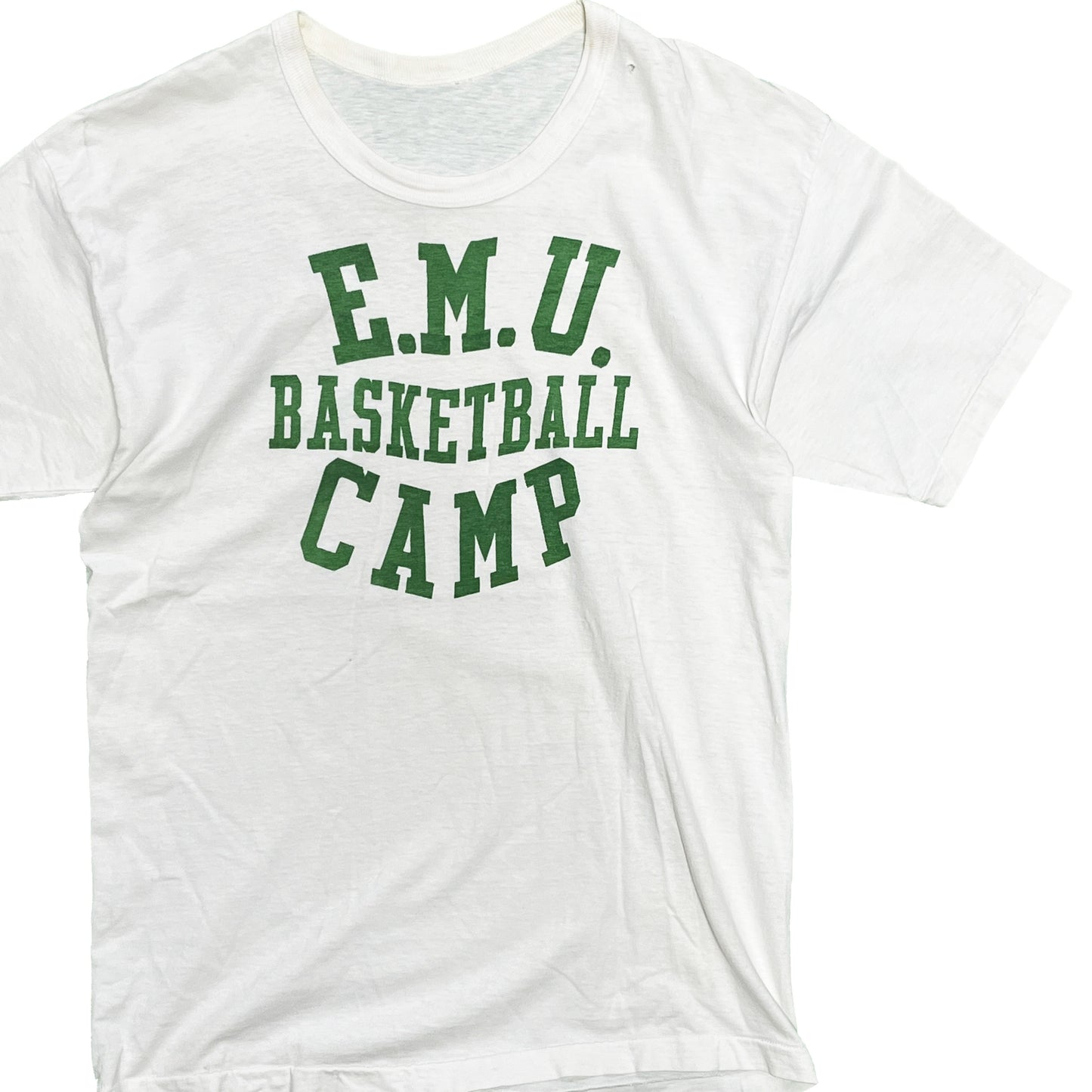 60's〜 Unknown "E.M.U. BASKETBALL CAMP" T 染み込み バインダーネック Size (L)位