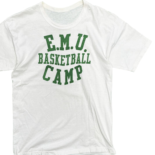 60's〜 Unknown "E.M.U. BASKETBALL CAMP" T 染み込み バインダーネック Size (L)位