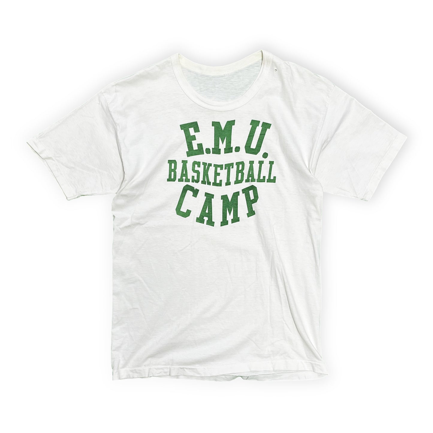60's〜 Unknown "E.M.U. BASKETBALL CAMP" T 染み込み バインダーネック Size (L)位