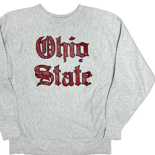 90's Champion R/W "Ohio State" 目付き Old English Size (L)