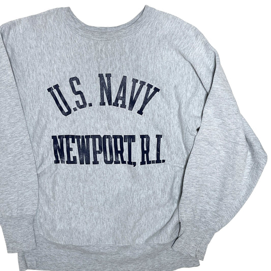 80's Champion R/W "U.S.NAVY NEWPORT.R.I." Size (L) レア！