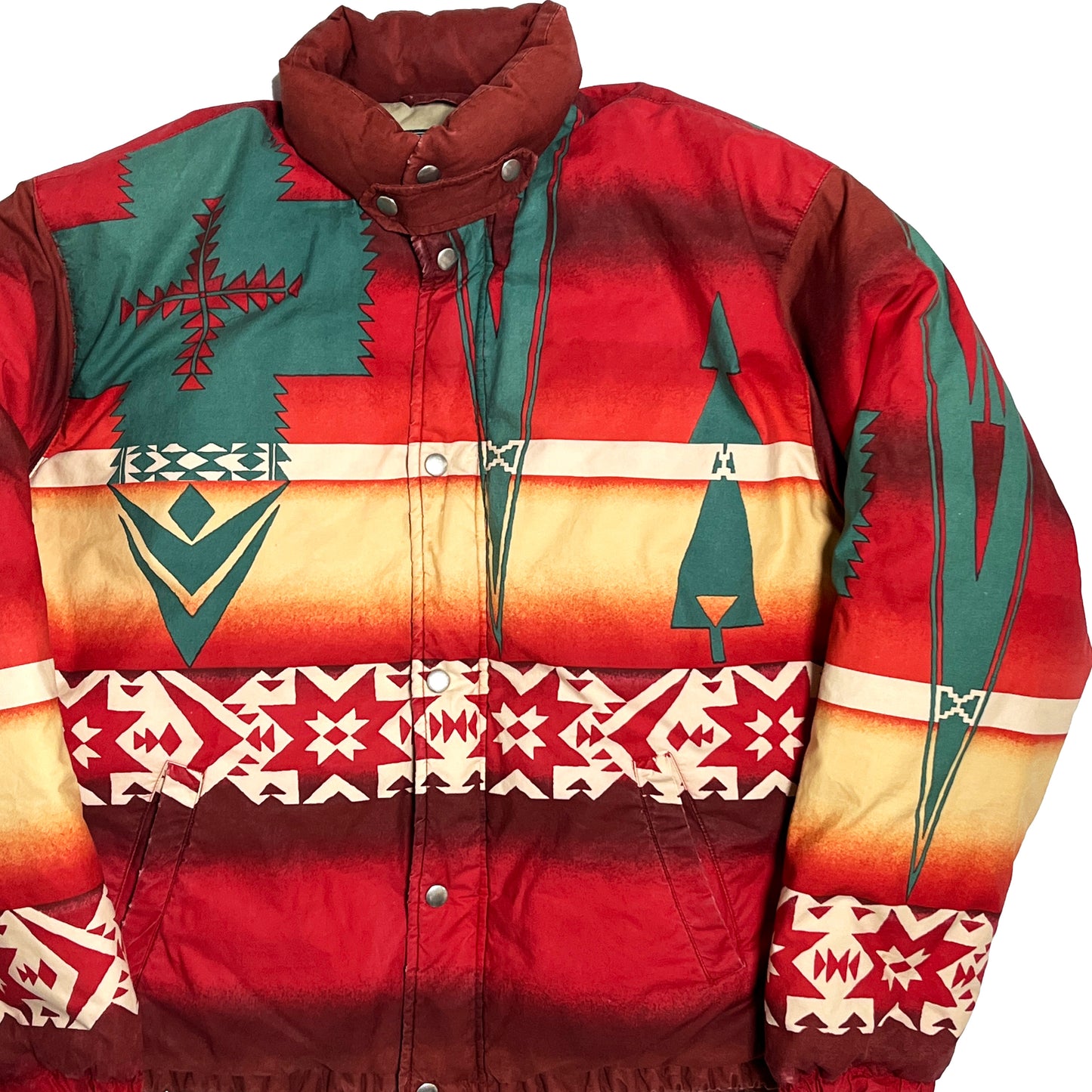 90's Polo Country Down JKT Native Pattern Size (Boys-L) レア！
