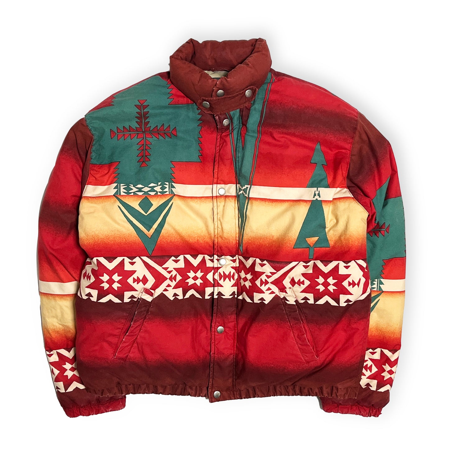 90's Polo Country Down JKT Native Pattern Size (Boys-L) レア！