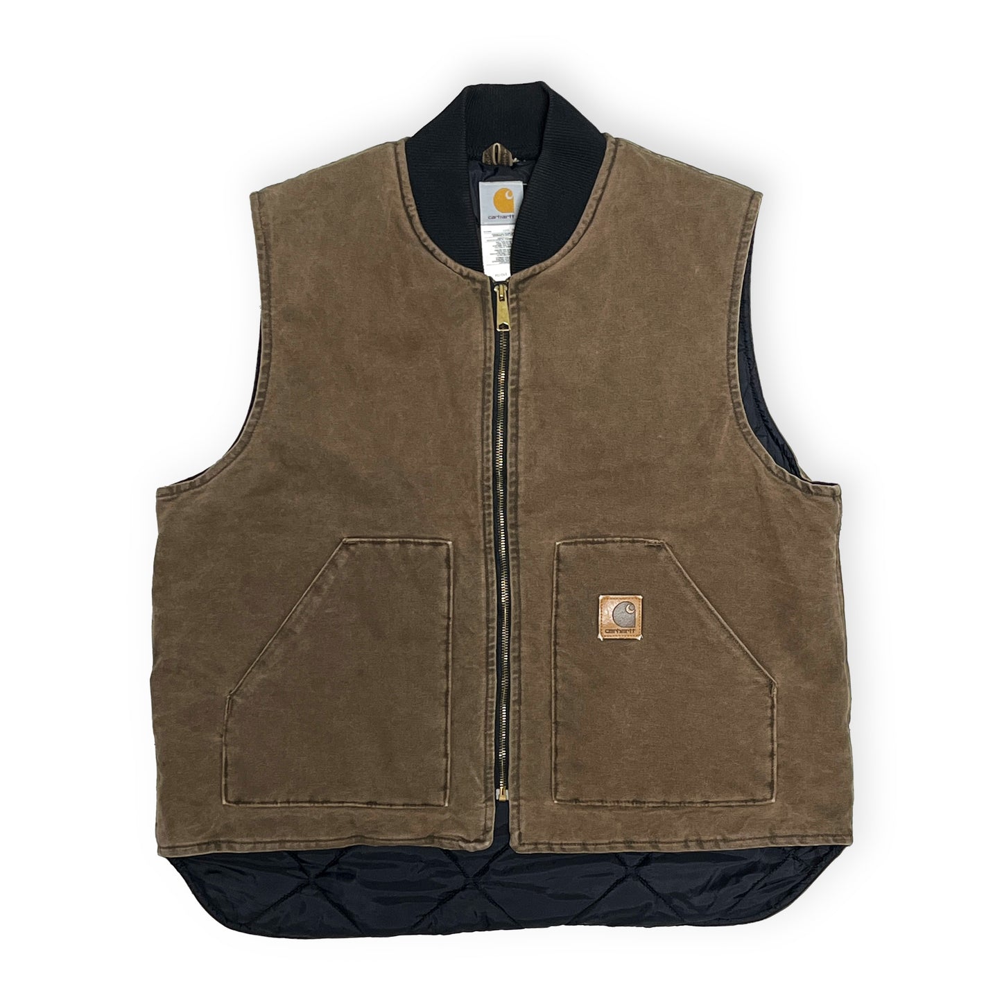 アメリカ製 Carhartt Duck Vest ブラウン Size (XL-R)