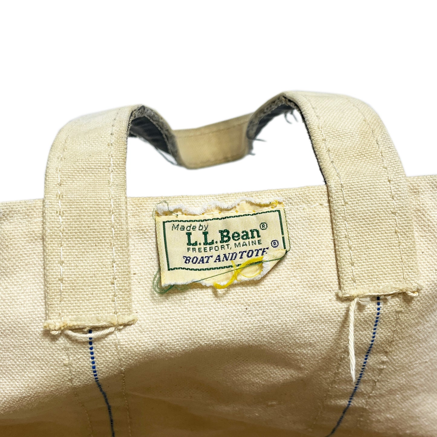 80's L.L.Bean BOAT AND TOTE ナチュラル X ネイビー Size (Long Type)