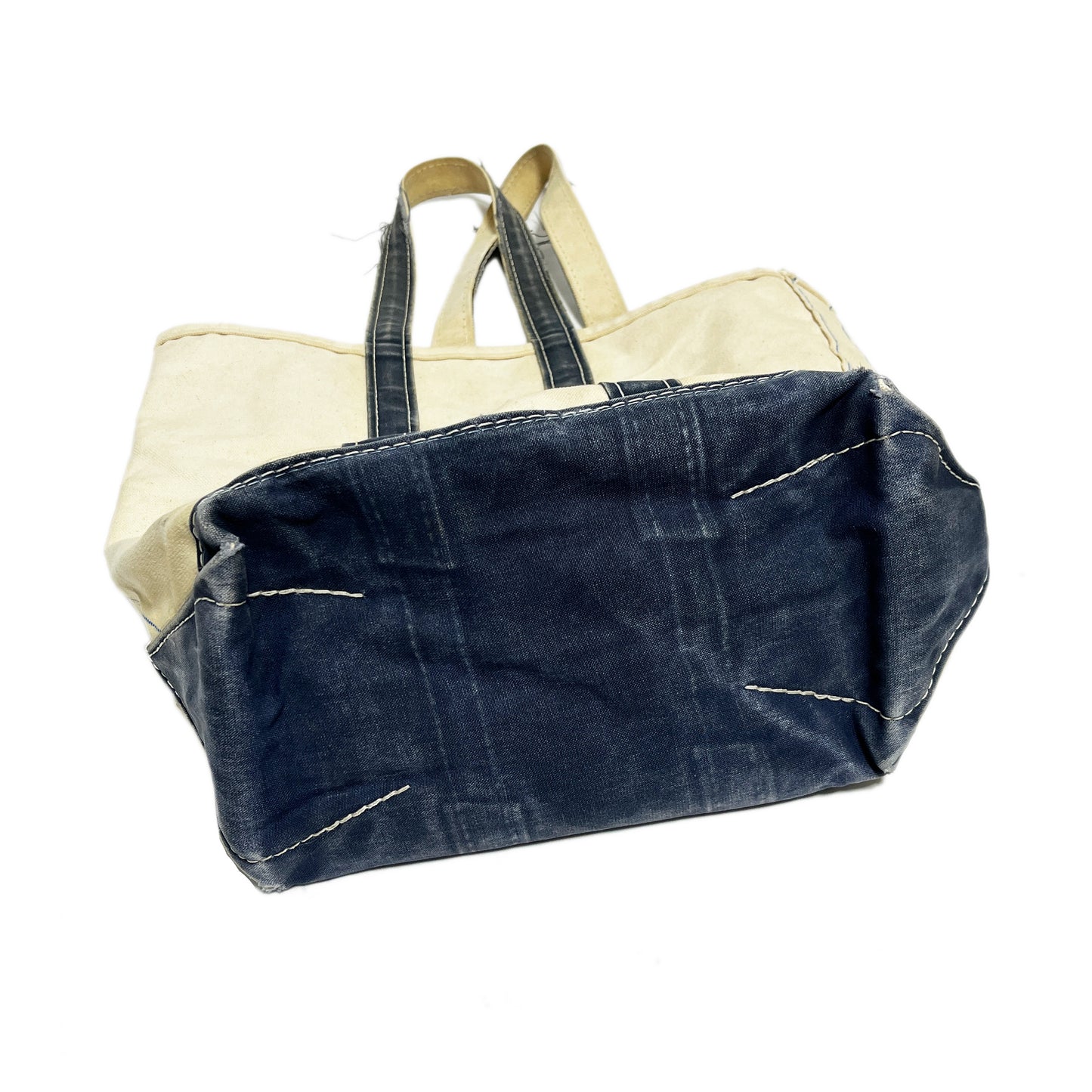 80's L.L.Bean BOAT AND TOTE ナチュラル X ネイビー Size (Long Type)