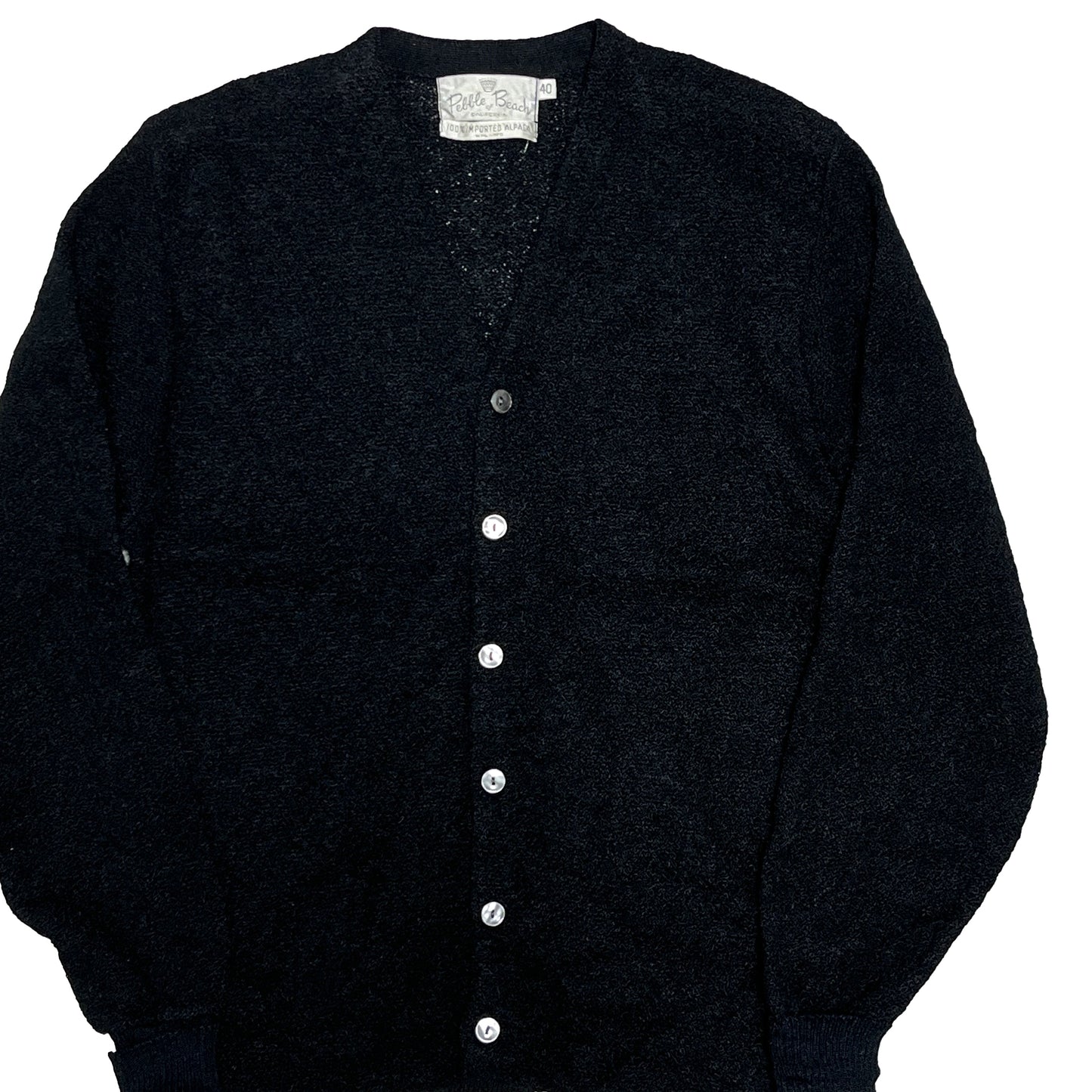 70's〜 Pellle Beach Alpaca Cardigan Black Size (40)