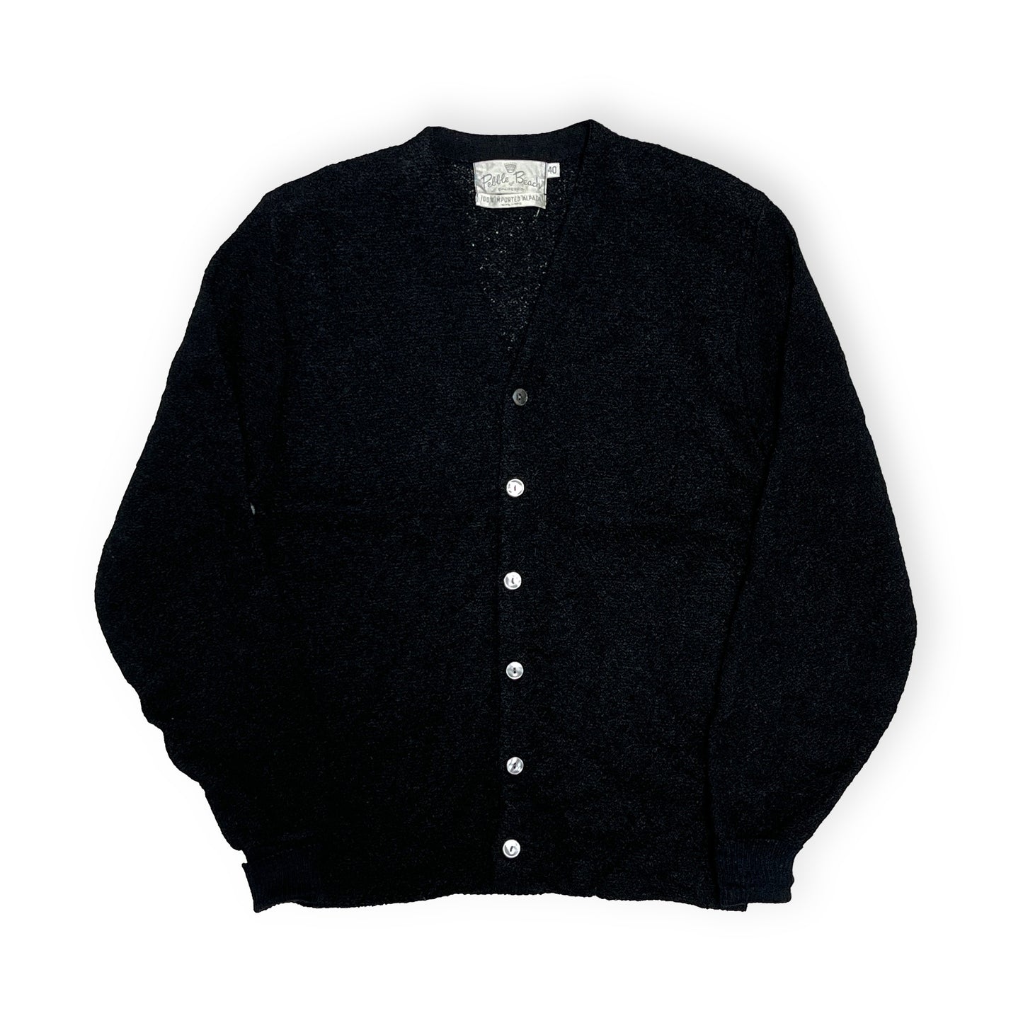 70's〜 Pellle Beach Alpaca Cardigan Black Size (40)