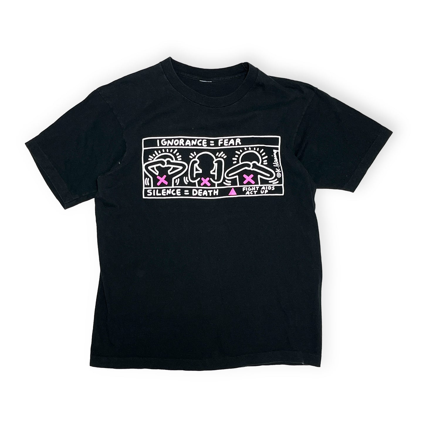 90's Unknwon Keith Haring T Size (L-XL)位 レア！