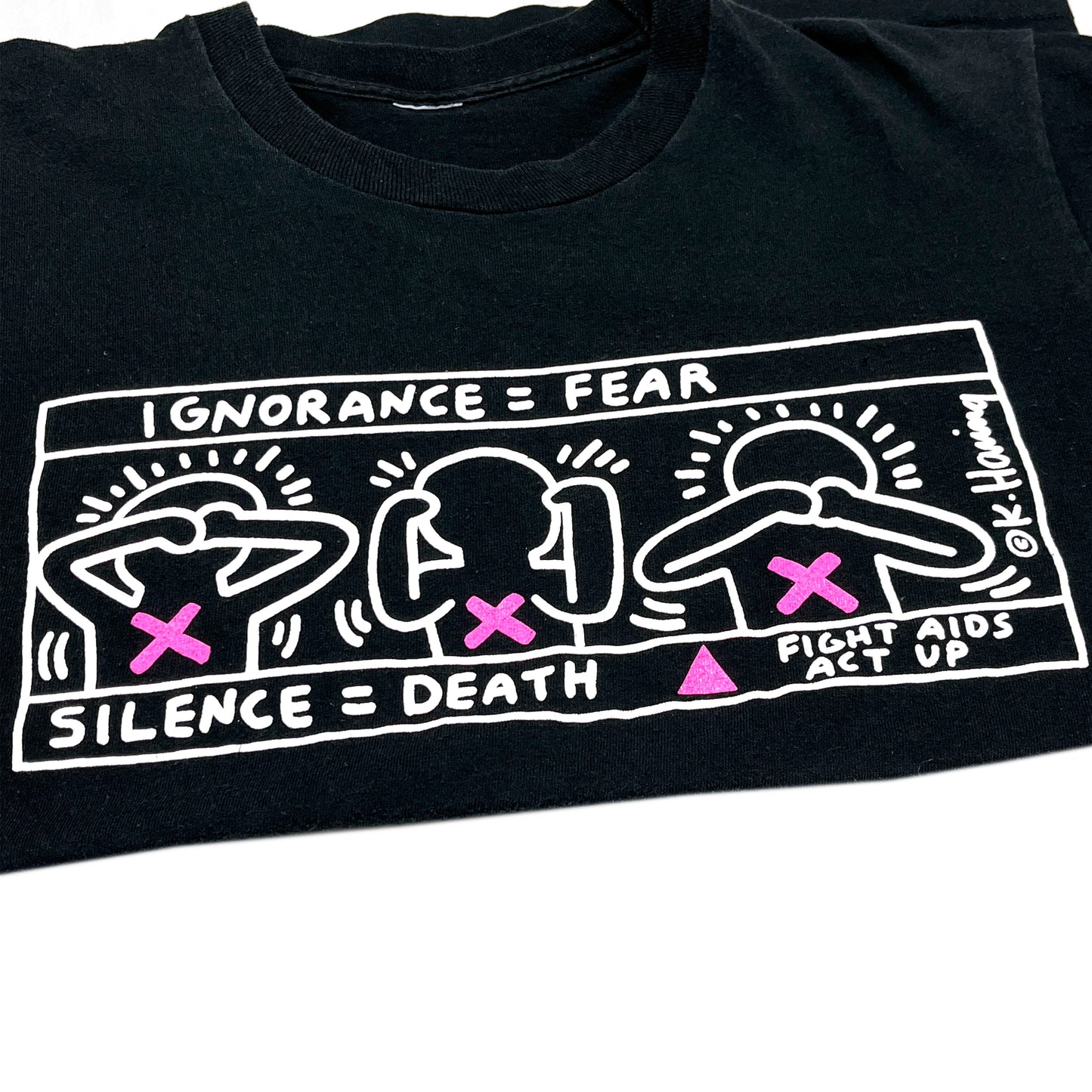 90's Unknwon Keith Haring T Size (L-XL)位 レア！