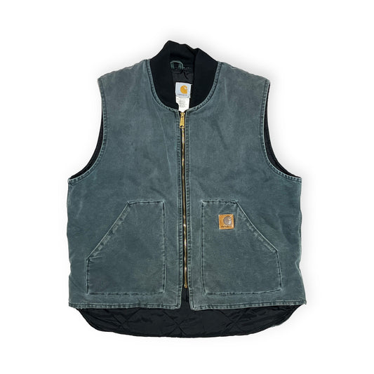 90's Carhartt Duck Vest Hunter Green Size (XL-R)