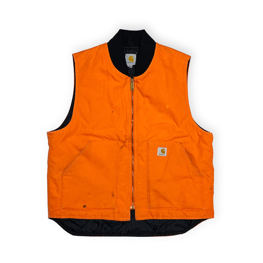 メキシコ製 Carhartt Duck Vest Orange Size (L)