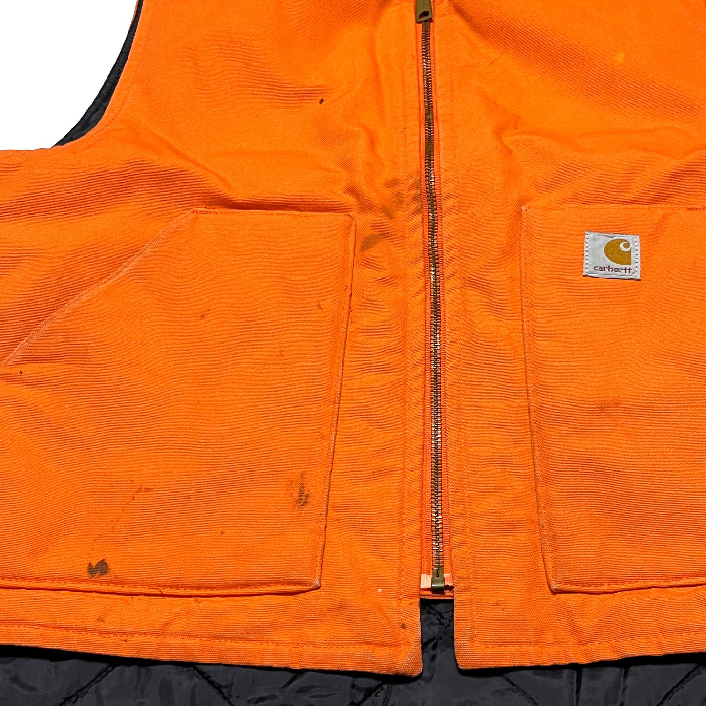 メキシコ製 Carhartt Duck Vest Orange Size (L)