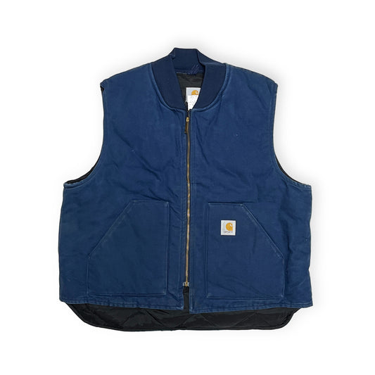 90's Carhartt Duck Vest Navy Size (2XL)