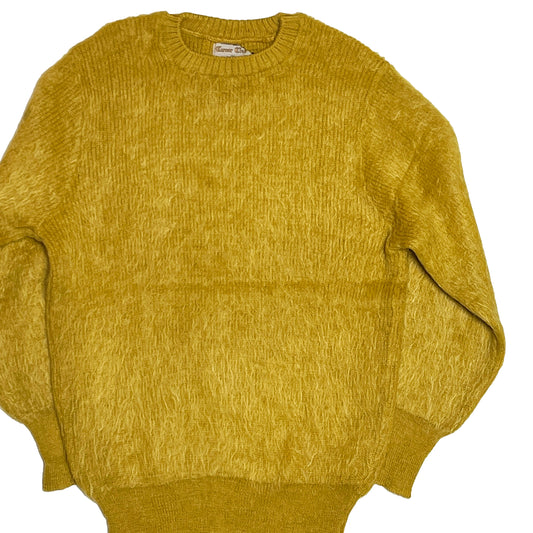 60's Truval Mohair Crew-Neck Sweater マスタード Size (L)位