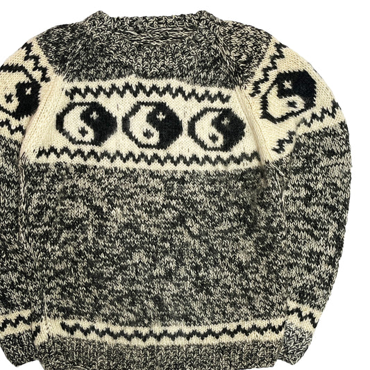 80's〜陰陽 Wool Sweater Size (L-XL)位