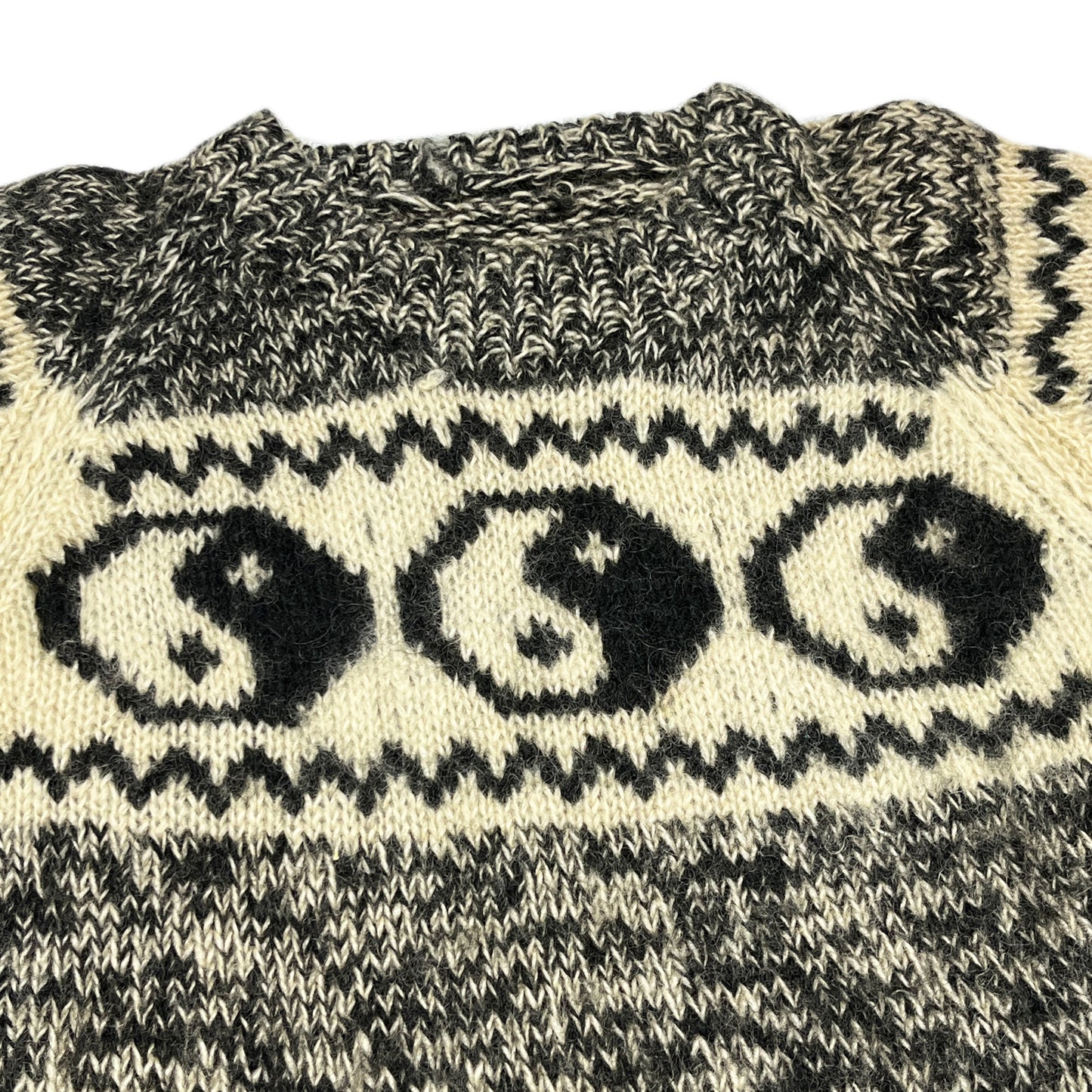 80's〜陰陽 Wool Sweater Size (L-XL)位