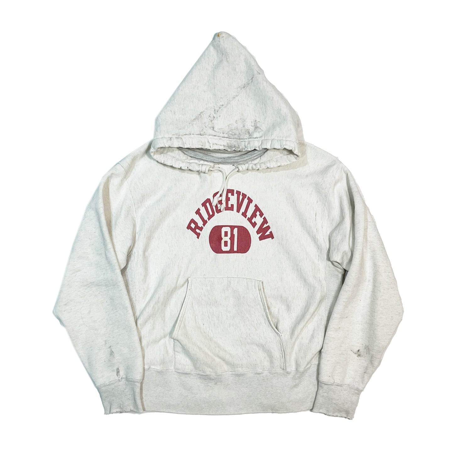 50's〜 Champion R/W After Hoodie 染み込みプリント "RIDGEVIEW 81" Size (L-XL位) スペシャル！