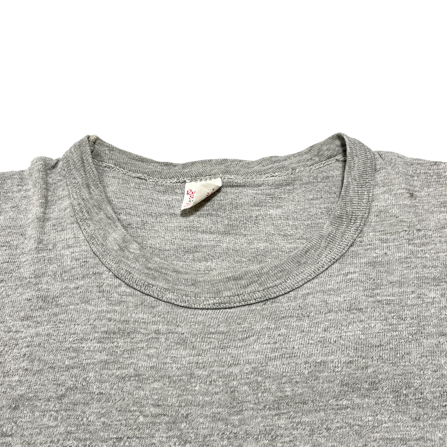 60's Russell Southern Blank T 霜降りグレー 100%コットン Size (XL) レア！