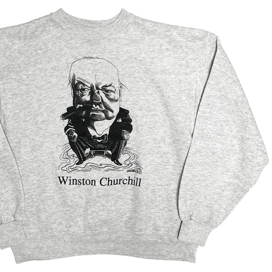 90's Hanes Winston Churchill Sweat "Largely Literary" Size (XL)