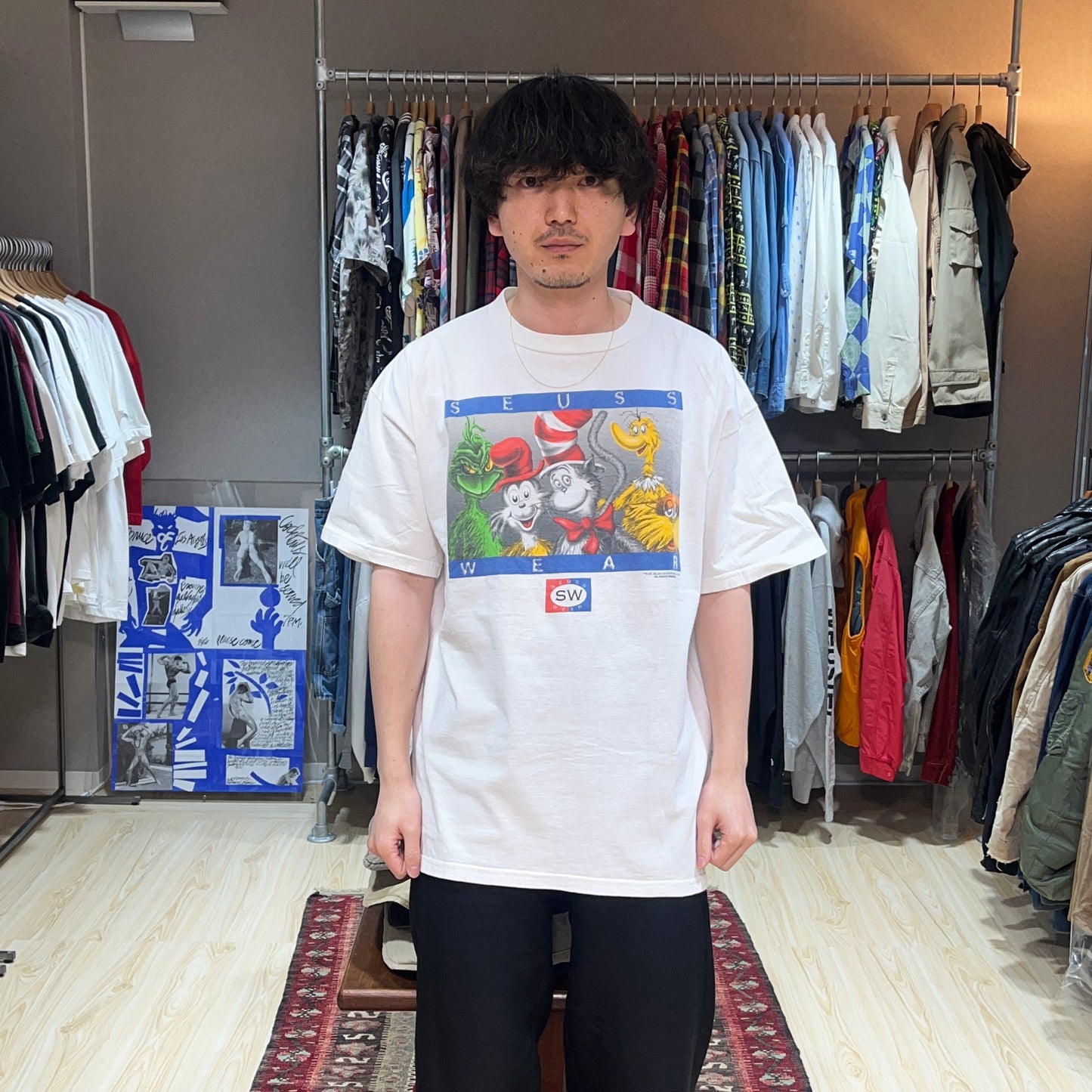 90's FRUIT OF THE LOOM Dr.Seuss T Tommy Hilfiger パロディー Size (XL)