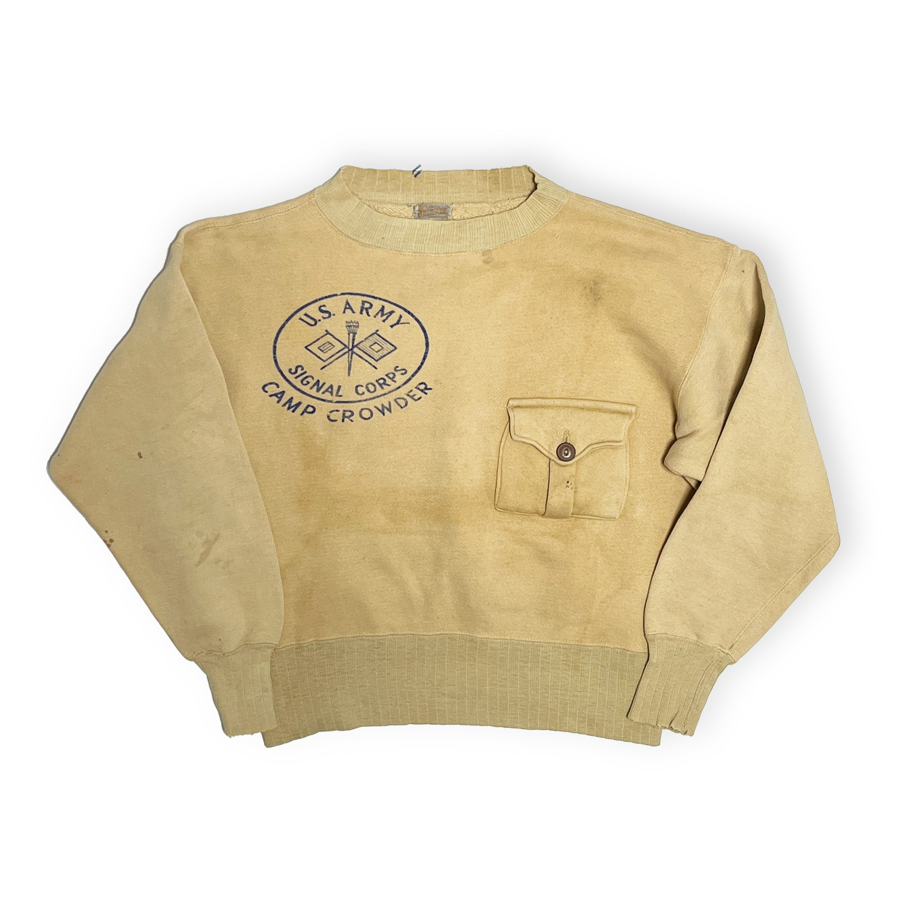 40's GOLD ACE U.S.ARMY Pocket Sweat 針抜きリブ Size (ML)位