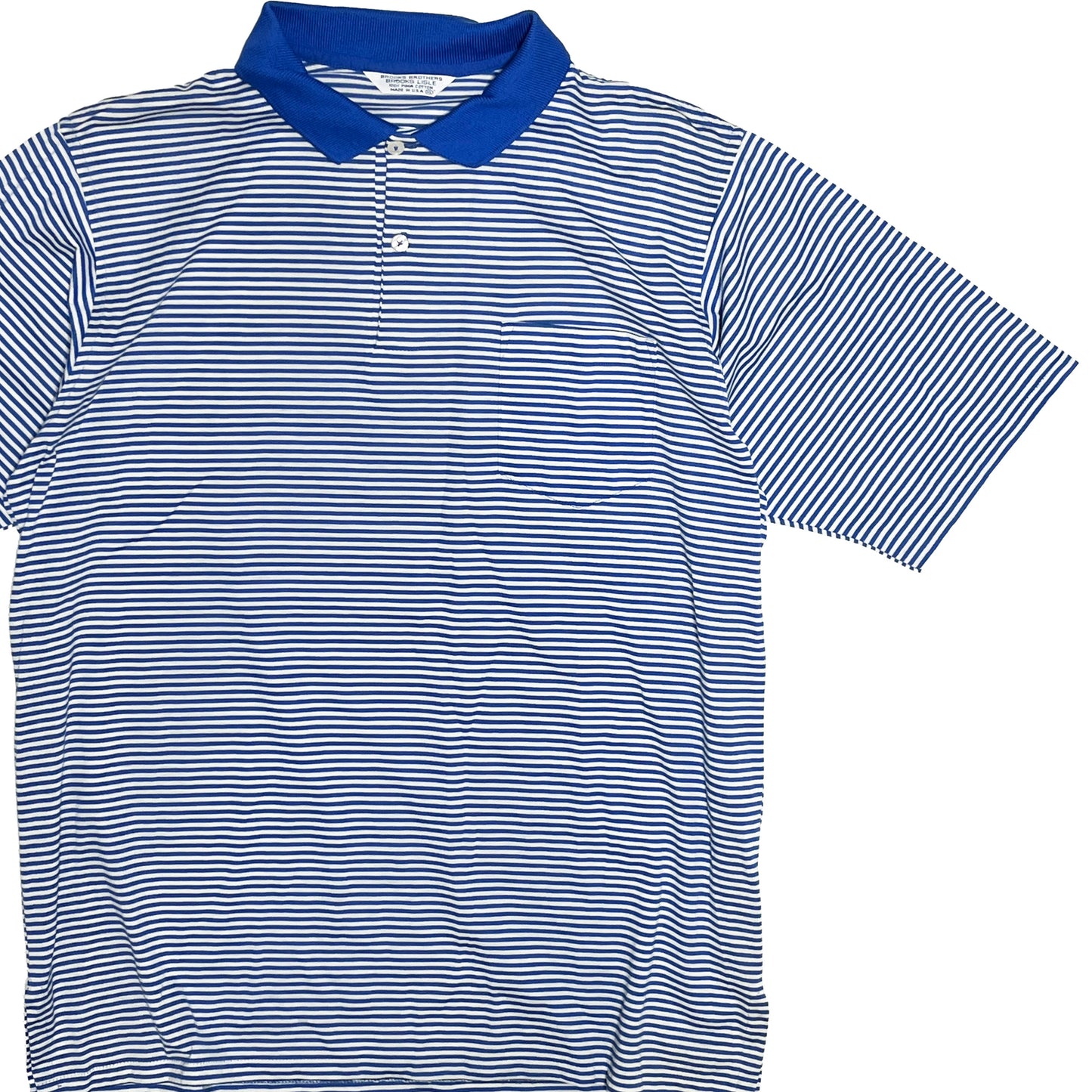 80's〜 Brooks Brothers Border Polo SH Size (XL) アメリカ製