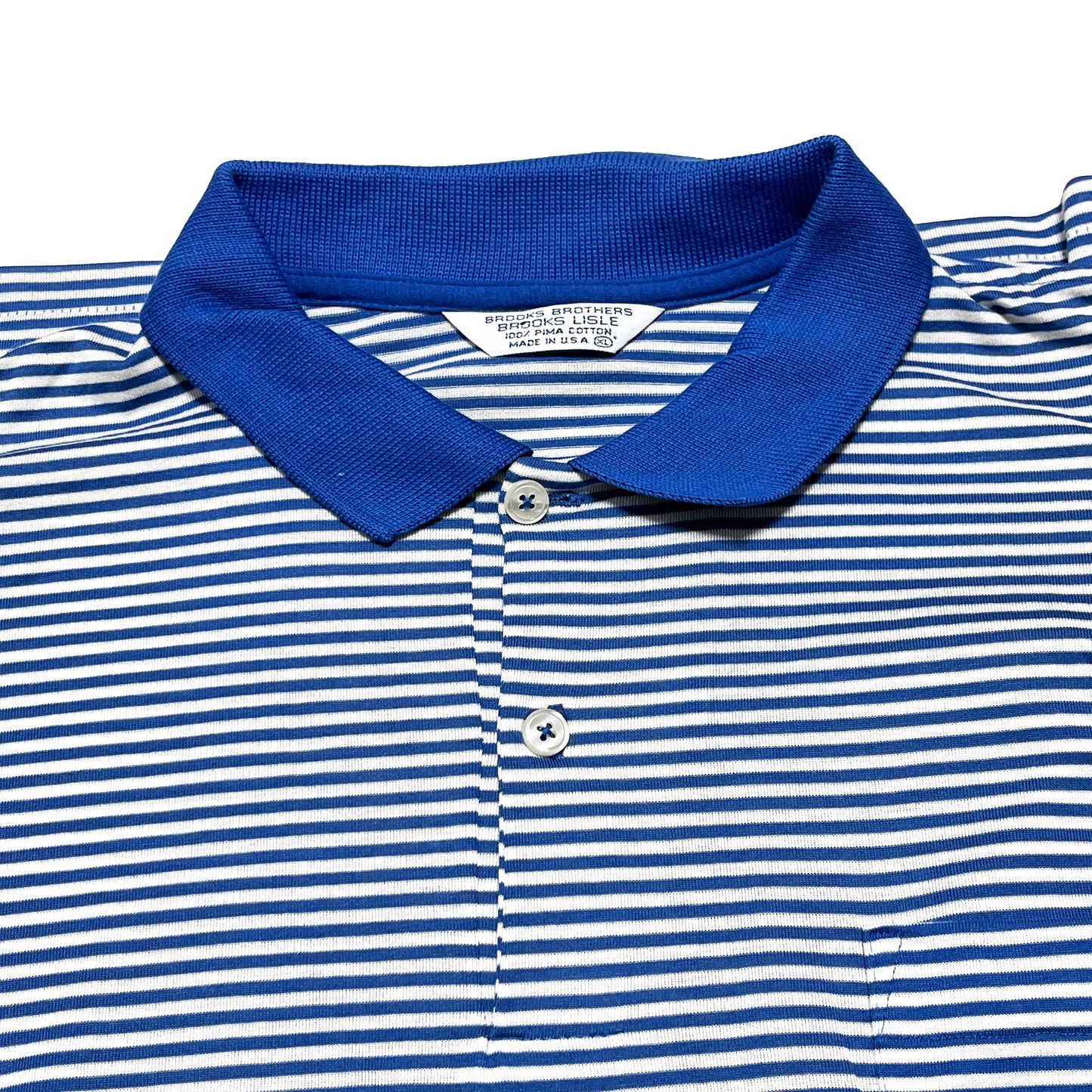 80's〜 Brooks Brothers Border Polo SH Size (XL) アメリカ製