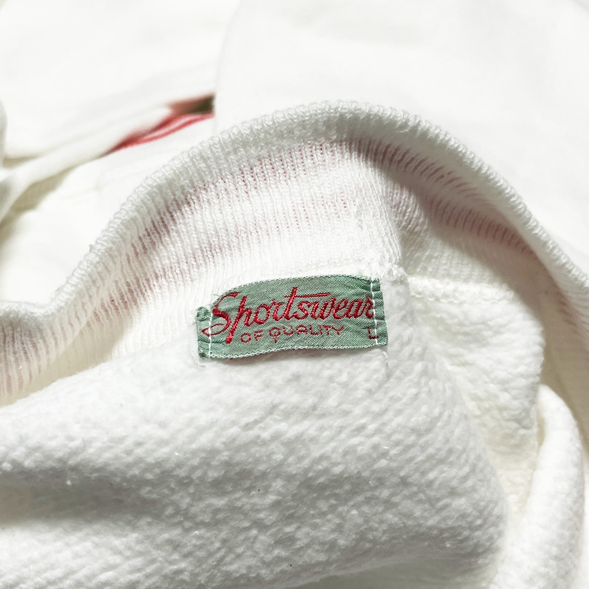 50s〜 Sportswear Zip Sweat "Indianhead" L ブランドタグ Shortsweare OF QUALITY タグ