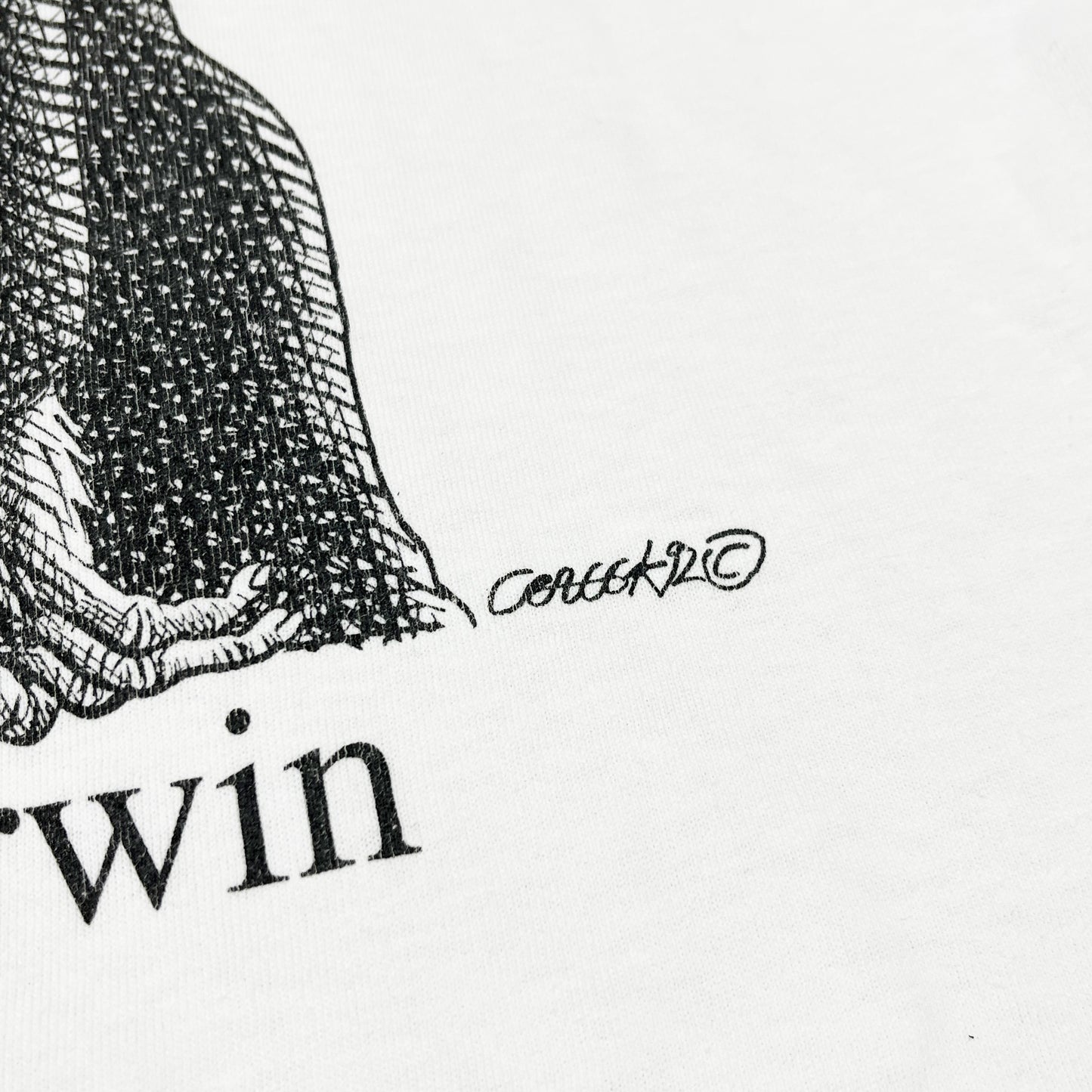 90's SOFFE SHIRTS Largely Literary Series "Darwin" T Size (L)