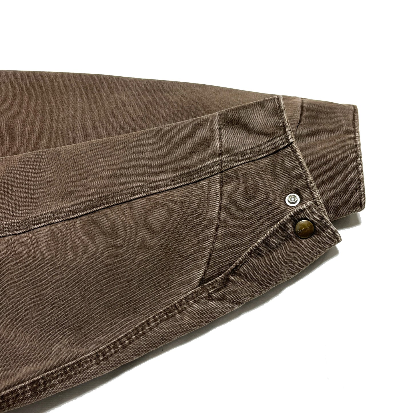 アメリカ製 Carhartt DETROIT JKT ブラウン XL-R レア ブランドタグ 2 タグ ブランドロゴ 洗濯表示