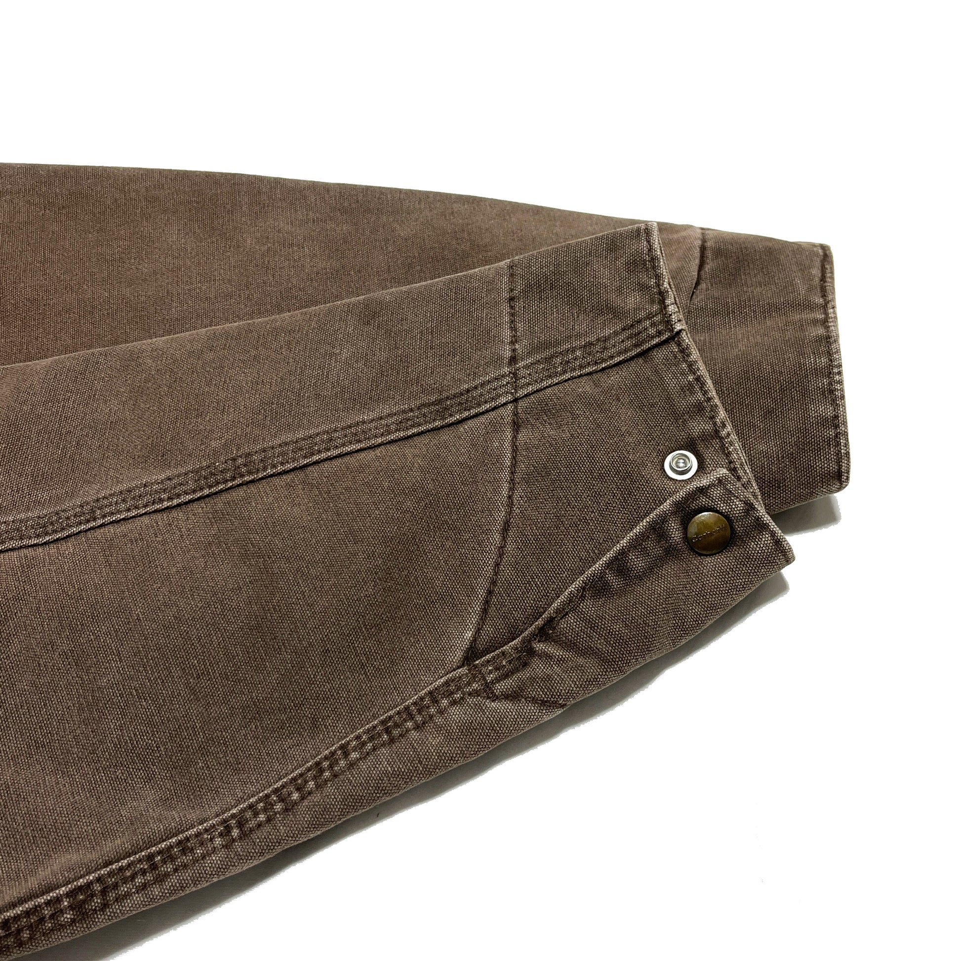 アメリカ製 Carhartt DETROIT JKT ブラウン XL-R レア ブランドタグ 2 タグ ブランドロゴ 洗濯表示