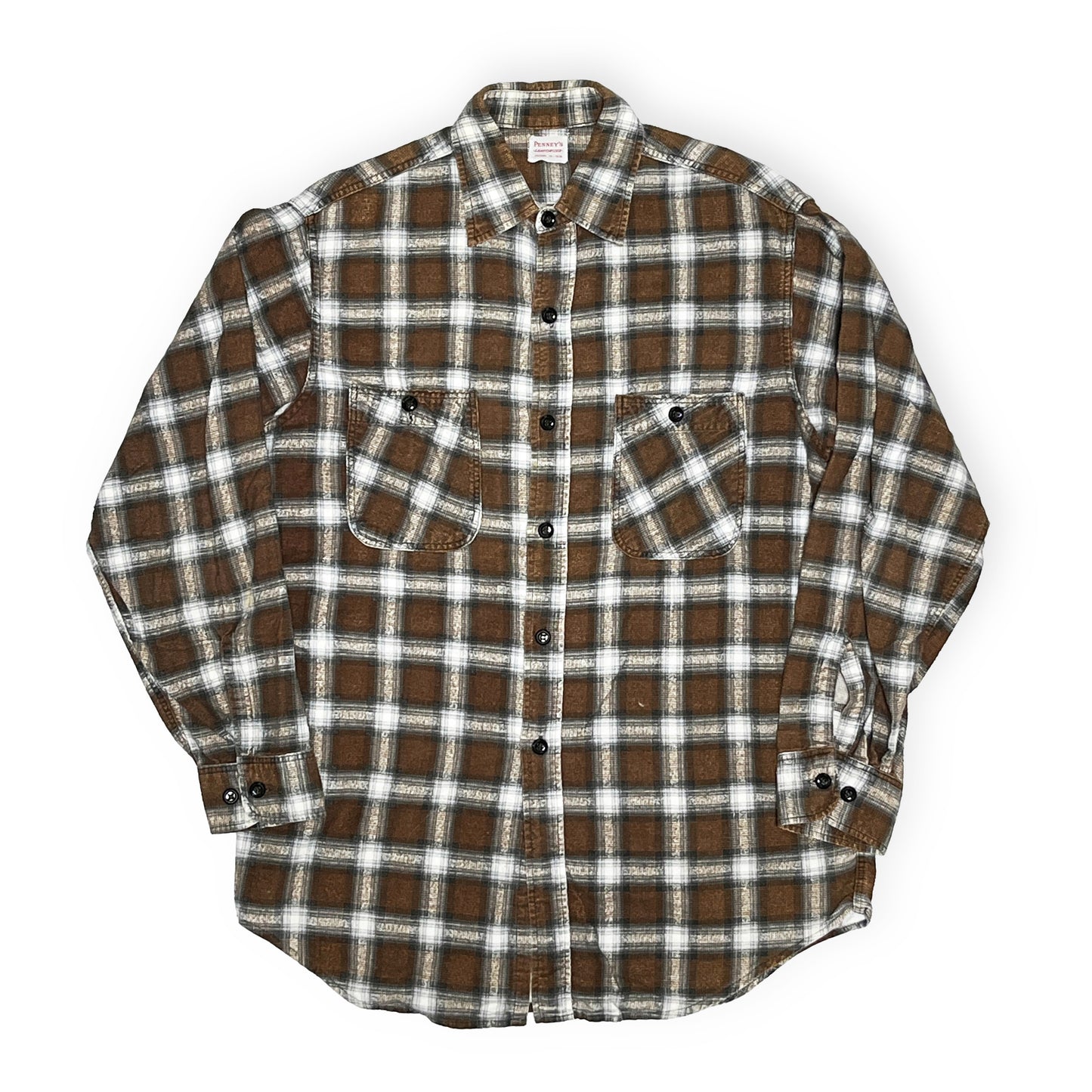 60s PENNEY'S Print Nel SH 好配色パターン M ブランドタグ 1 PENNEY'Sブランドタグ サイズ表記