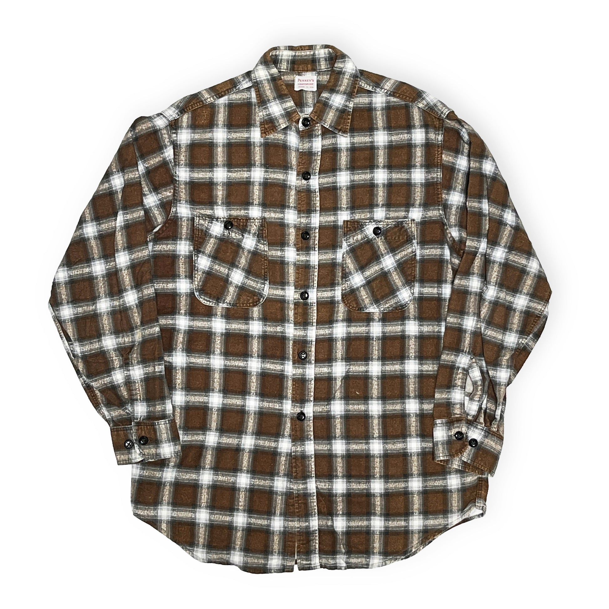 60s PENNEY'S Print Nel SH 好配色パターン M ブランドタグ 1 PENNEY'Sブランドタグ サイズ表記