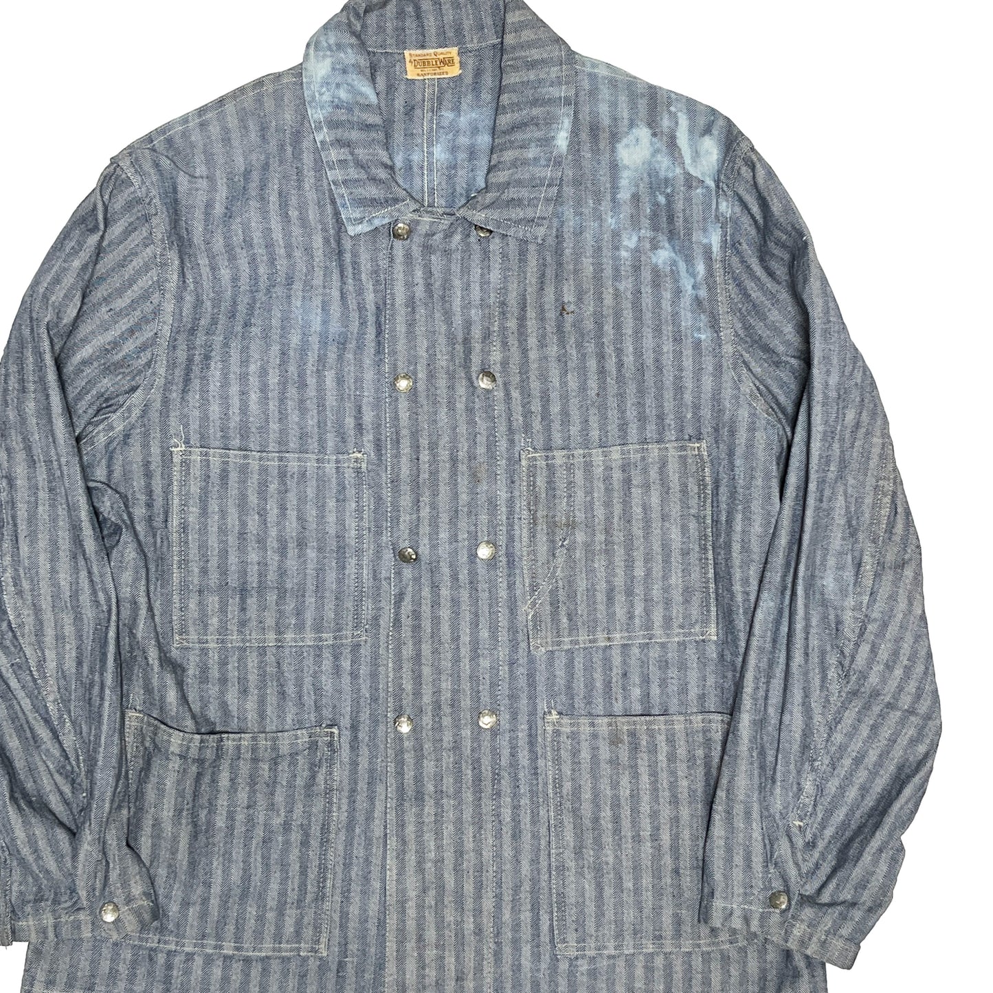 40's〜 DUBBLE WARE Coverall Wブレスト Wボタン Size (44)位 レア！