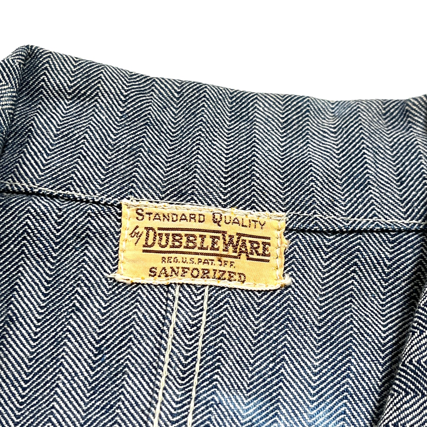 40's〜 DUBBLE WARE Coverall Wブレスト Wボタン Size (44)位 レア！