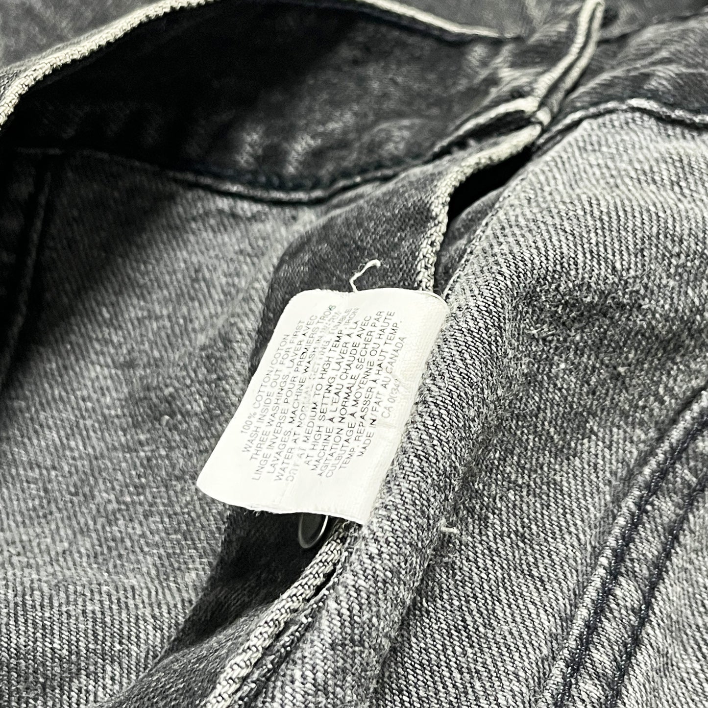 80s〜 Levi's 75505 Black Denim JKT オレンジタブ 38 カナダ製 サイズ表記 38 75505-0319