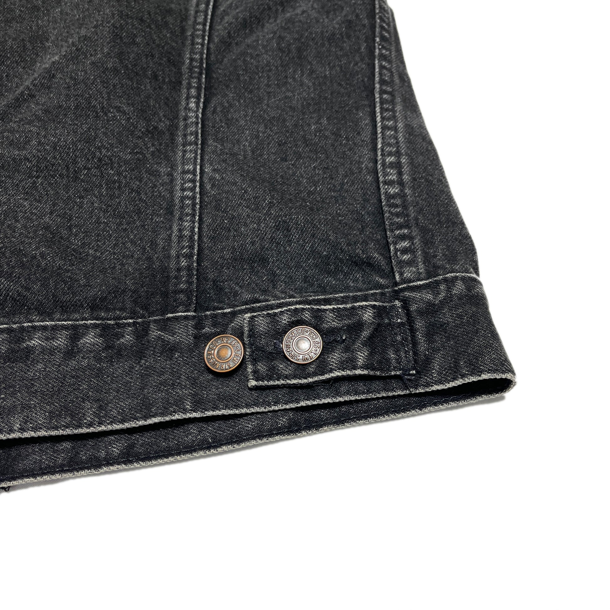 80s〜 Levi's 75505 Black Denim JKT オレンジタブ 38 カナダ製 ブランドタグ 3 レヴィ・ストラウス&カンパニーのタグ 75505-0319