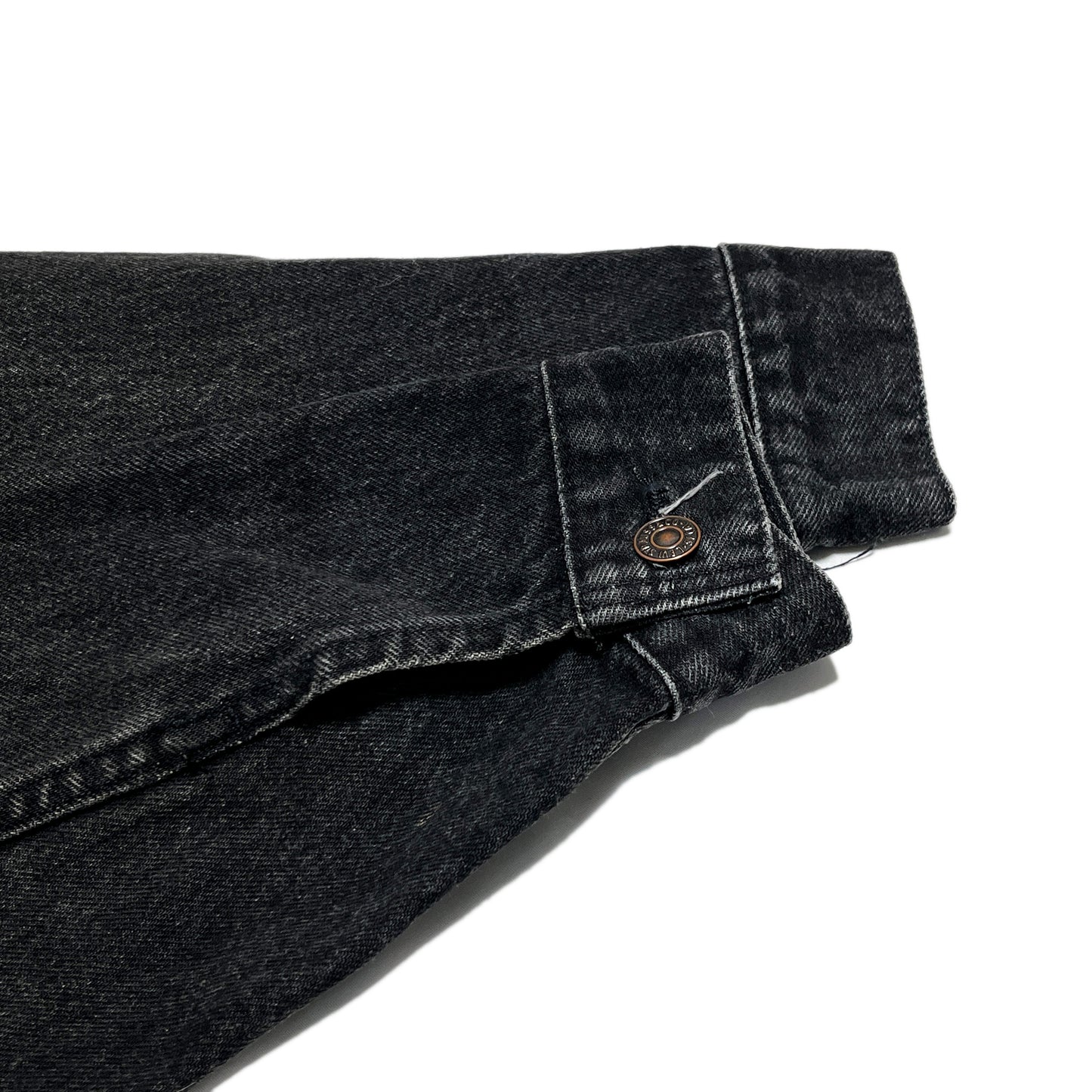 80s〜 Levi's 75505 Black Denim JKT オレンジタブ 38 カナダ製 ブランドタグ 5 レヴィ・ストラウス&カンパニーのタグ 75505-0319