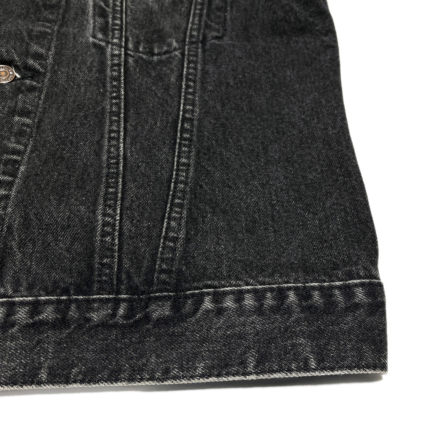 80s〜 Levi's 75505 Black Denim JKT オレンジタブ 38 カナダ製 ブランドタグ 6 レヴィ・ストラウス&カンパニーのタグ 75505-0319
