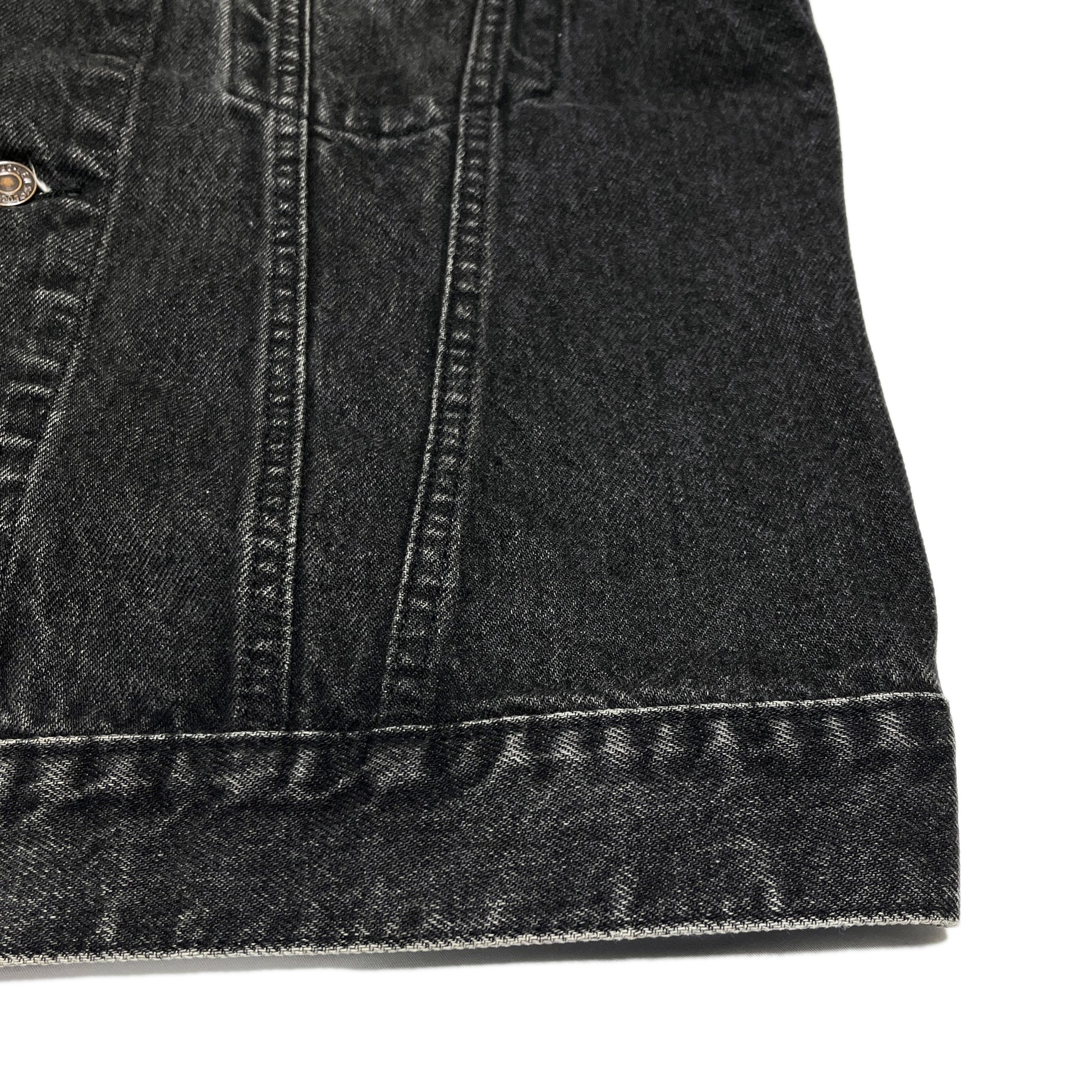 80s〜 Levi's 75505 Black Denim JKT オレンジタブ 38 カナダ製 ブランドタグ 6 レヴィ・ストラウス&カンパニーのタグ 75505-0319