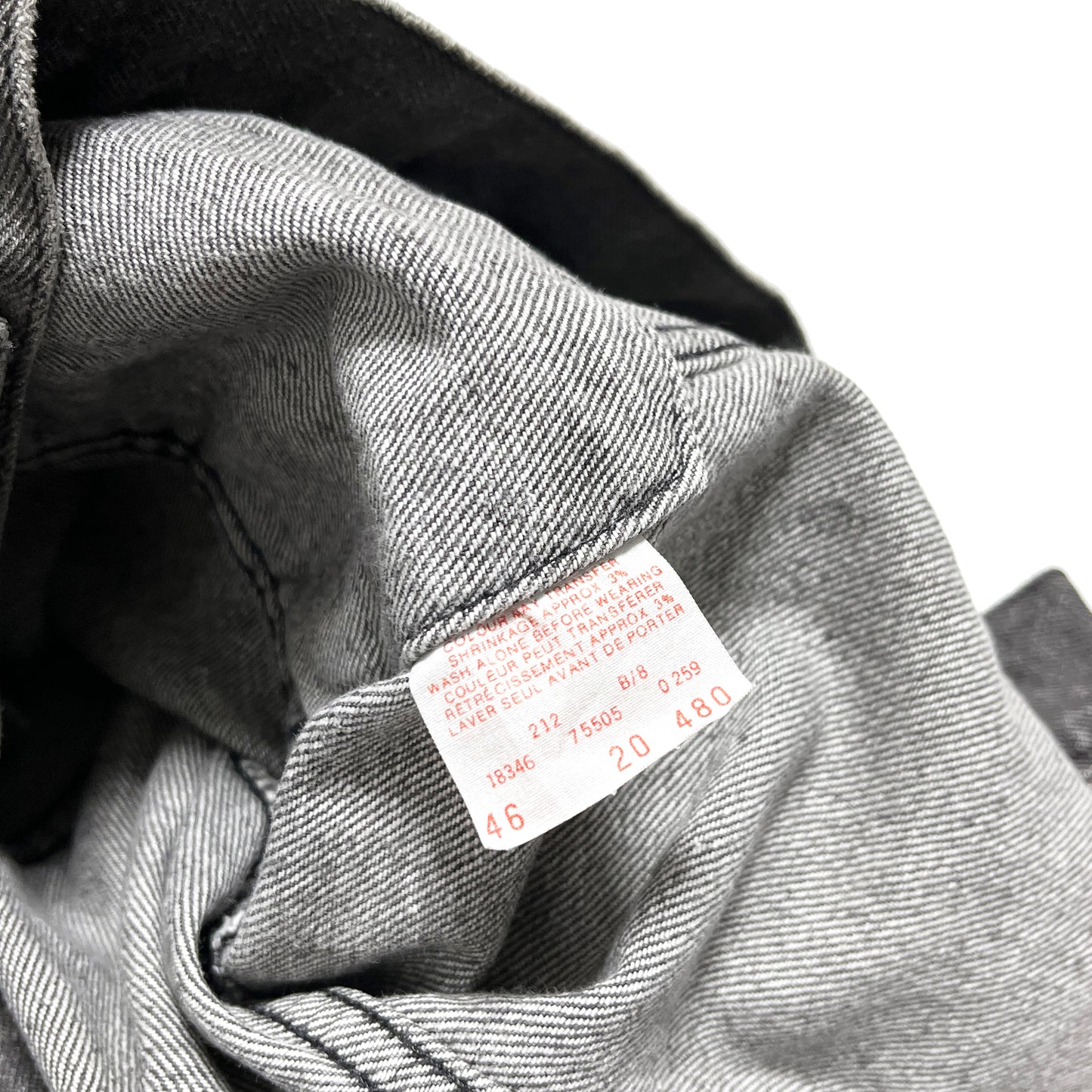 80's〜 Levi's 75505 Black Denim JKT Size (46)位 カナダ製