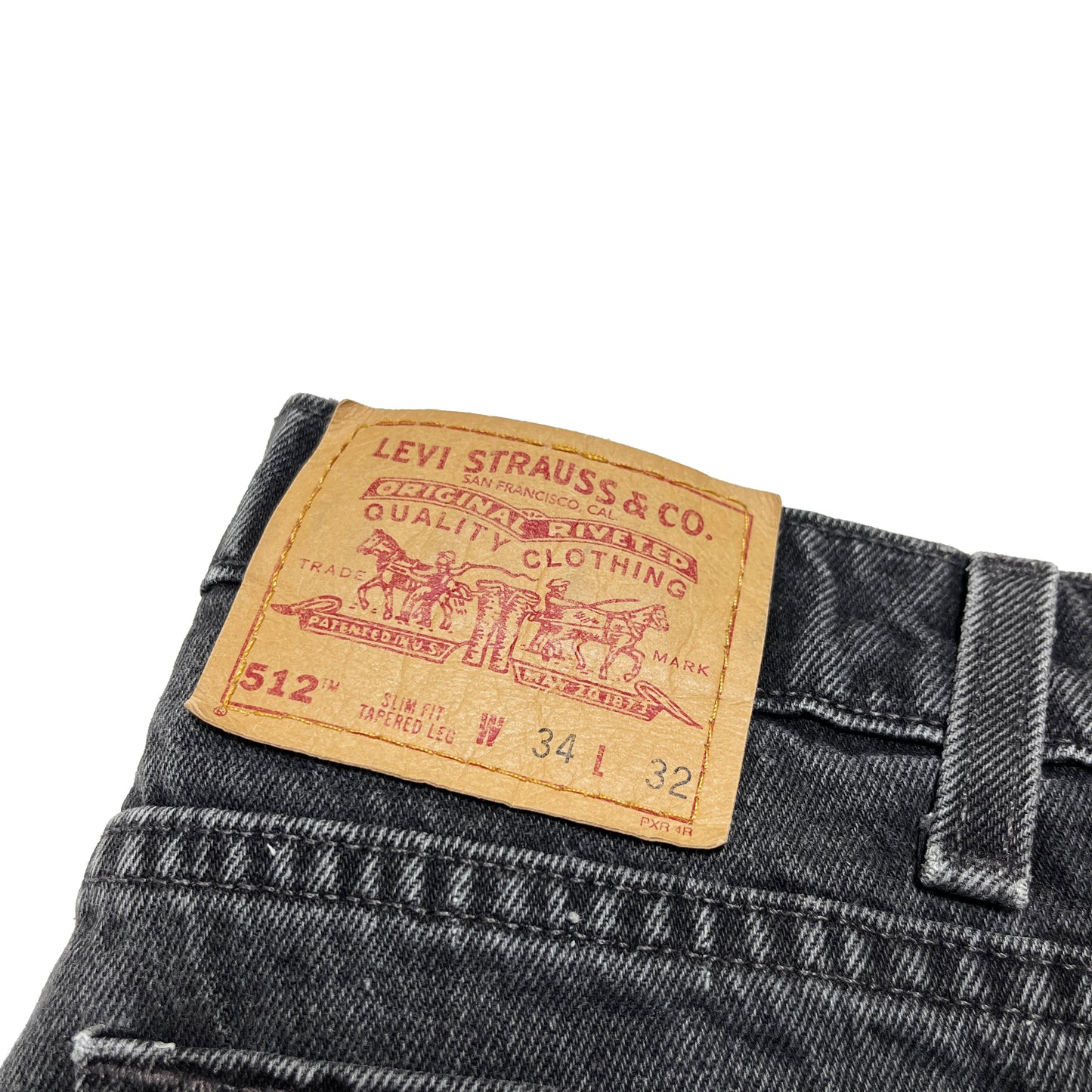 90's Levi's 512 Black Denim PT SLIM FIT TAPERED Size (W33 L31)位 レア！