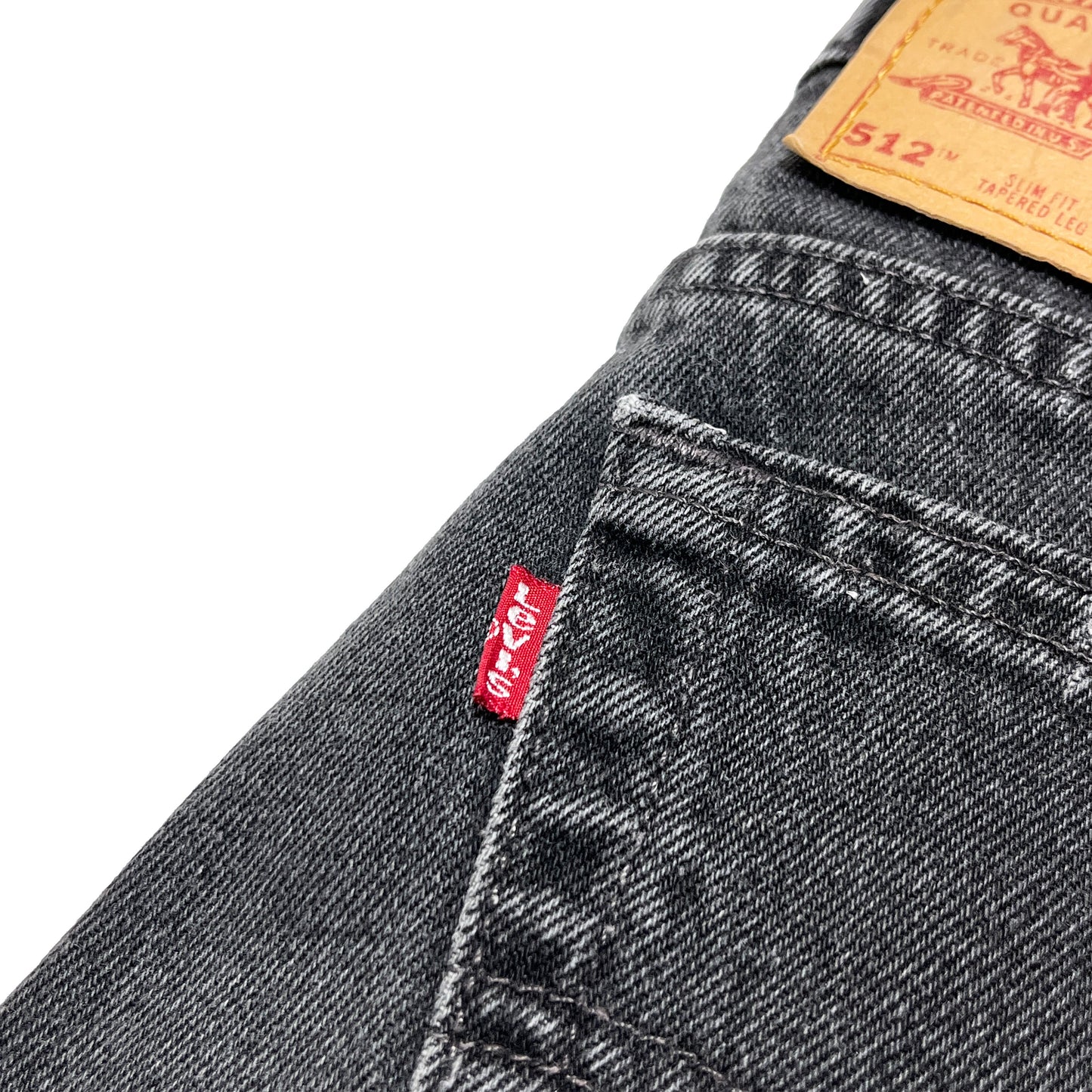 90's Levi's 512 Black Denim PT SLIM FIT TAPERED Size (W33 L31)位 レア！