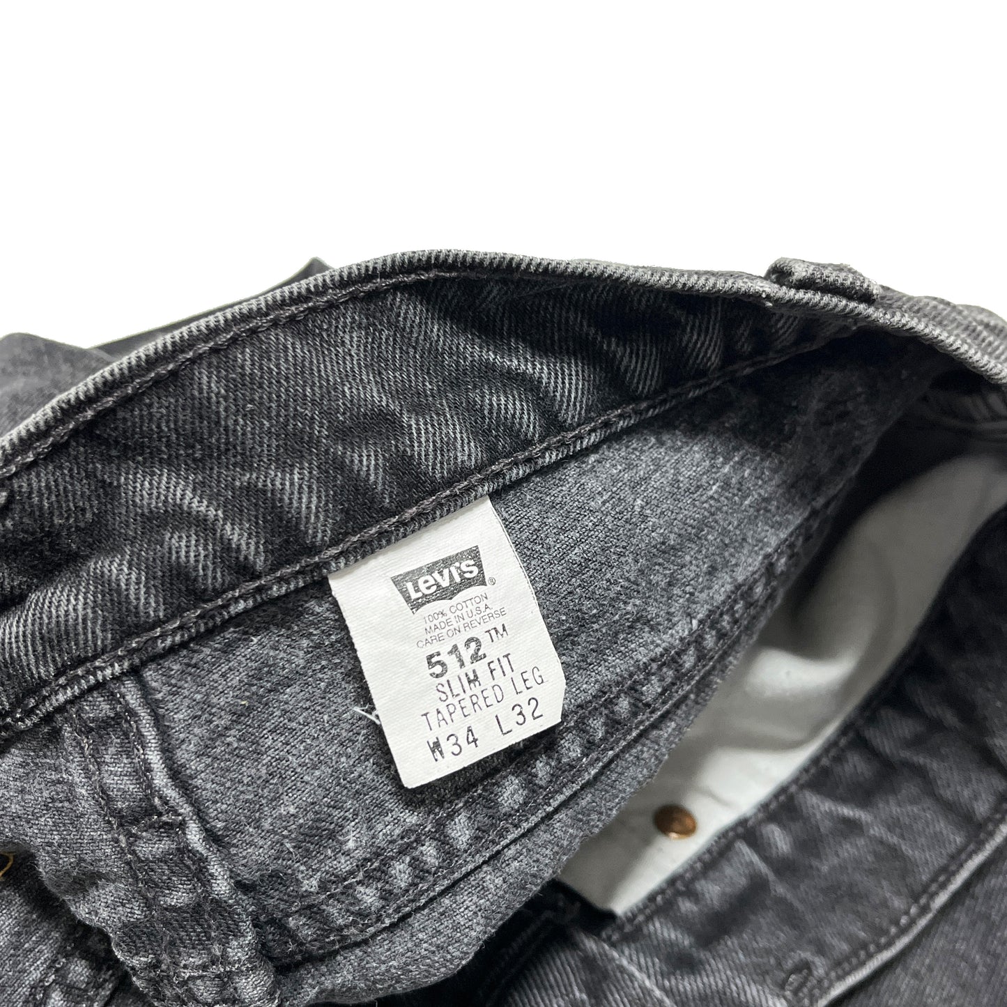 90's Levi's 512 Black Denim PT SLIM FIT TAPERED Size (W33 L31)位 レア！