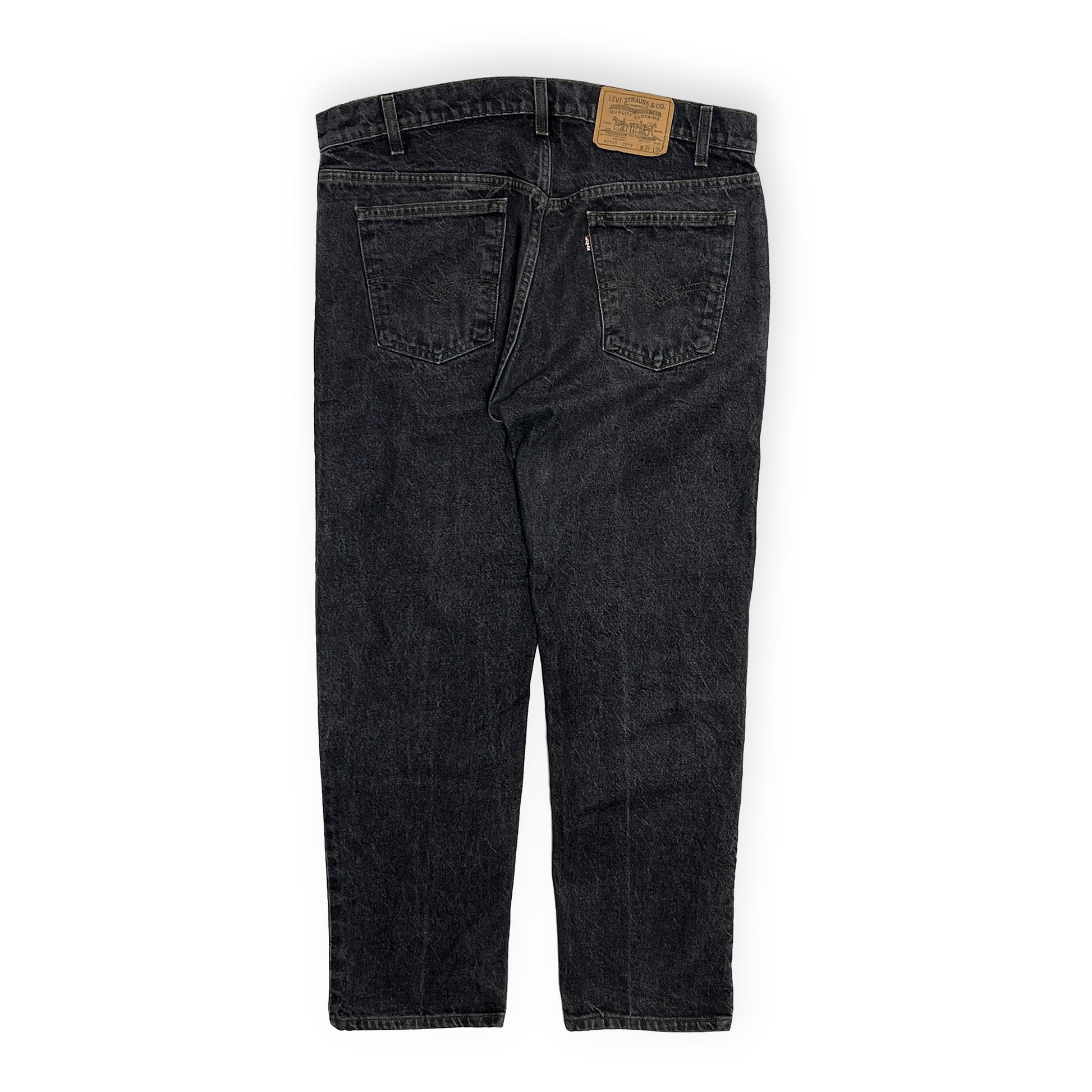 90s Levi's 505 Black Deinm PT W38 L30 背面 後部ポケット タグ
