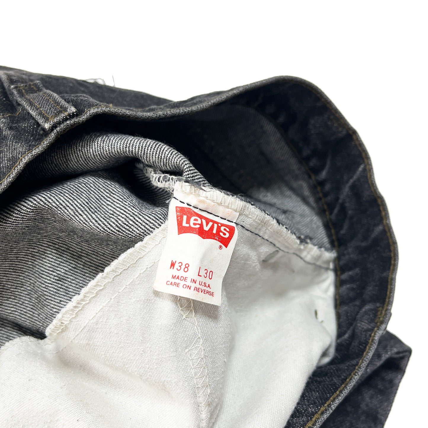90s Levi's 505 Black Deinm PT W38 L30 ブランドタグ 1 レヴィスブランドタグ