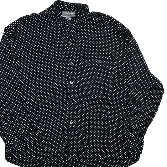 90's〜 Rayon Dot L/S SH Size (XL) UAE製