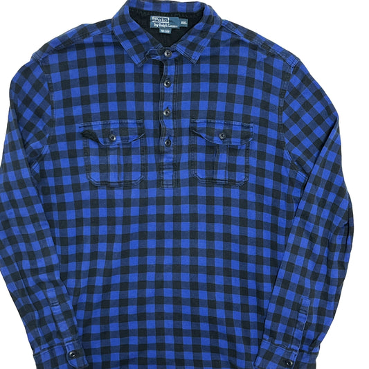 Ralph Lauren Pullover Check L/S SH チンスト付き 好配色パターン Size (XXL)